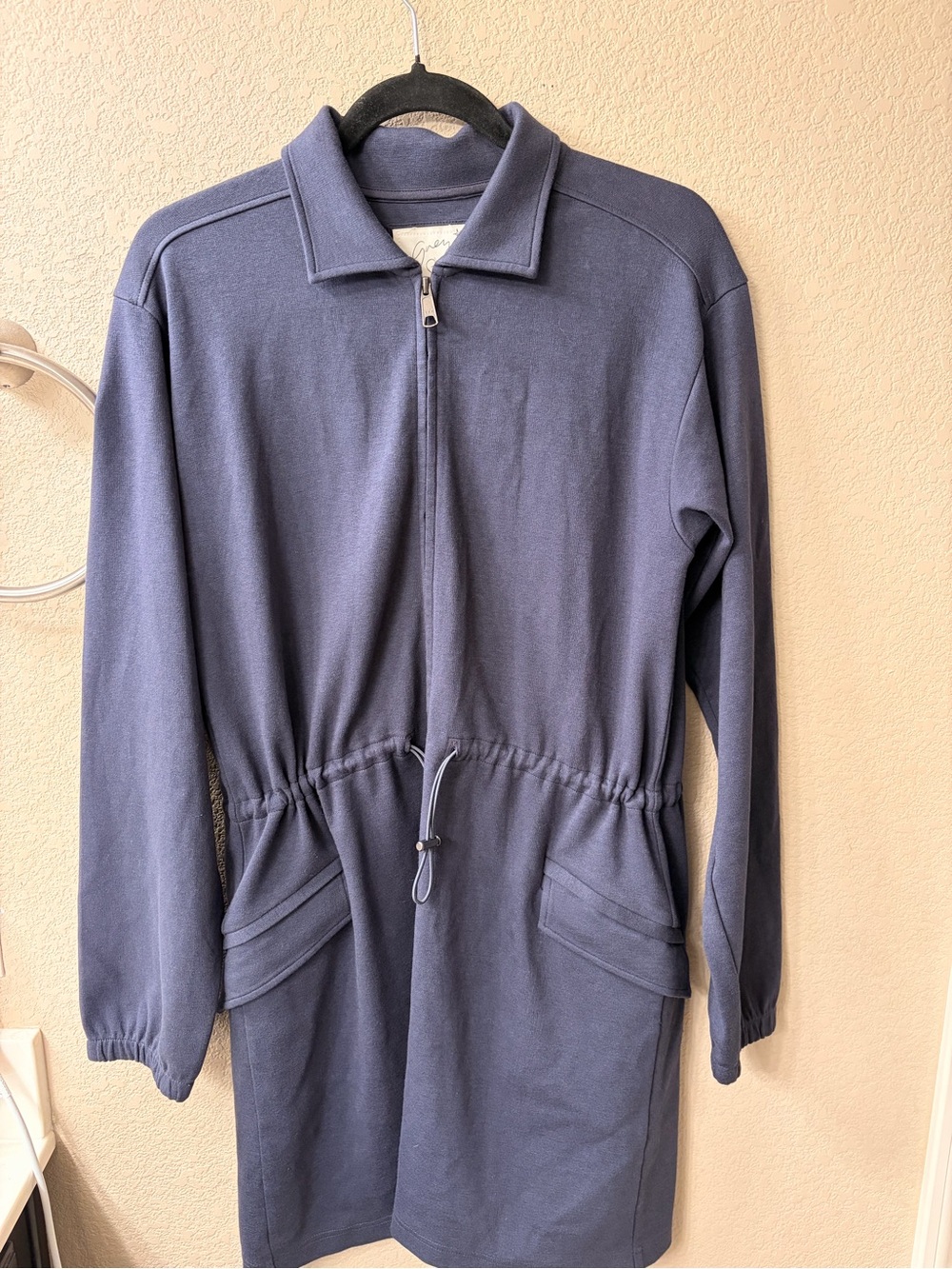 Grey State Navy Zip up dress or open cardigan.